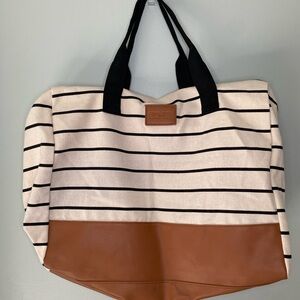 TOMS Striped OVERNIGHTER Tote CARRY-ON Weekender Shoulder Travel Bag DSW